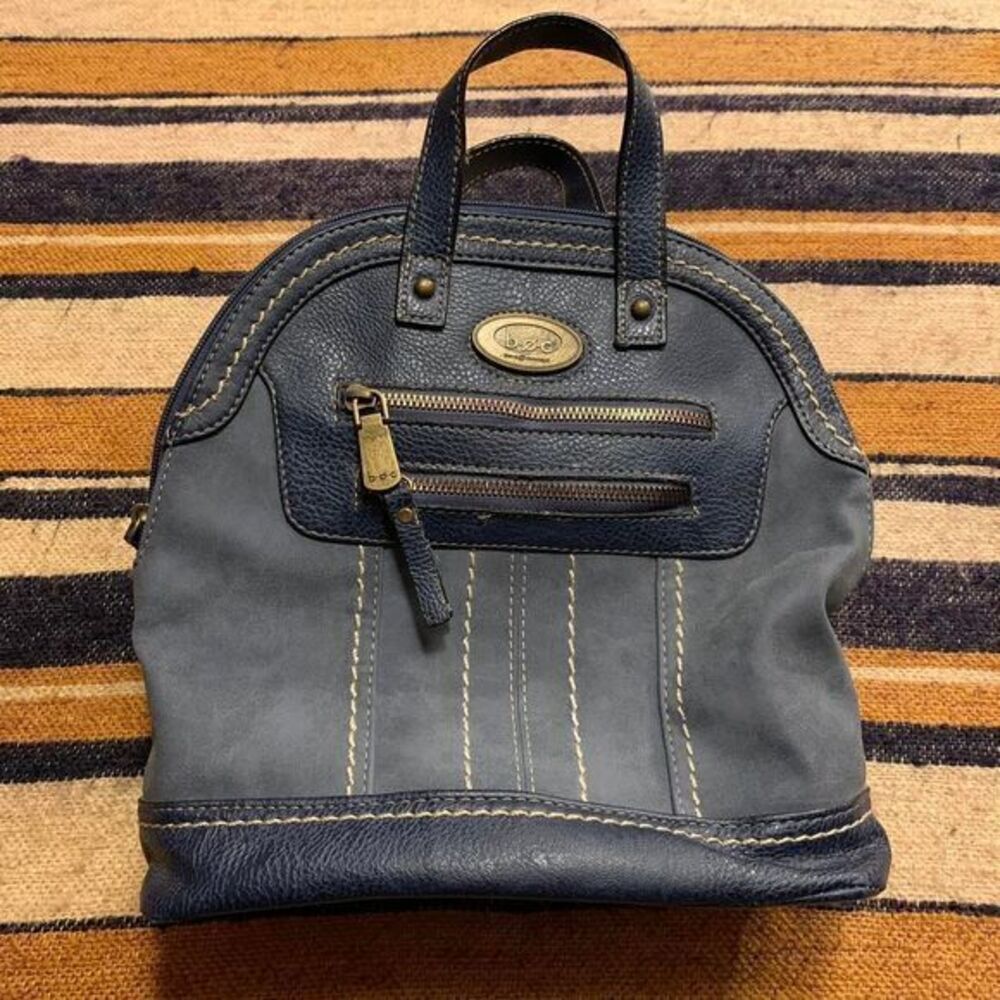 b.o.c. Born Concept Blue Mixed Media Small Dome Backpack Western‎ Boho Festival